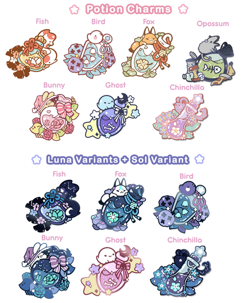 Potion Charms Pins