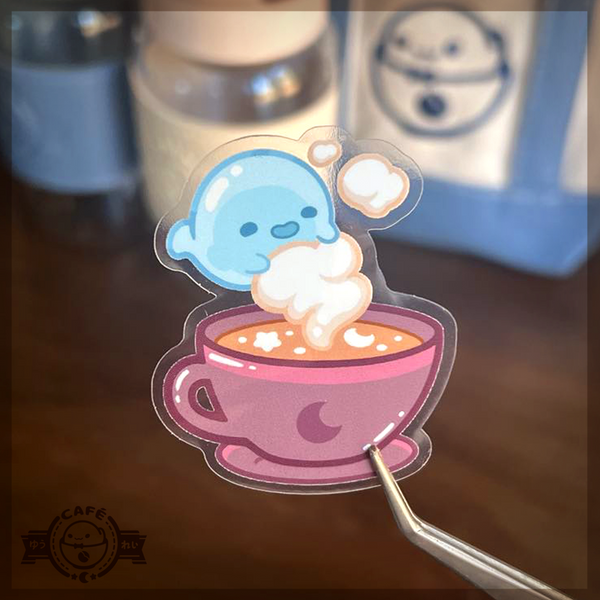 Café Ghost Stickers