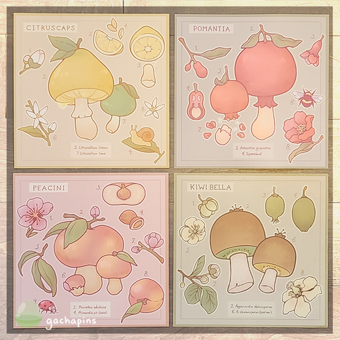 Fruitcaps Postcard Prints