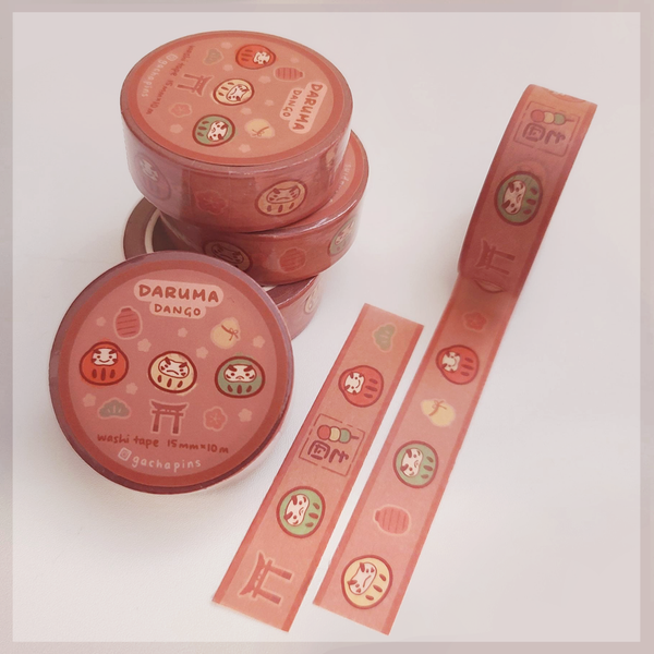 Lucky Daruma - Washi Tape