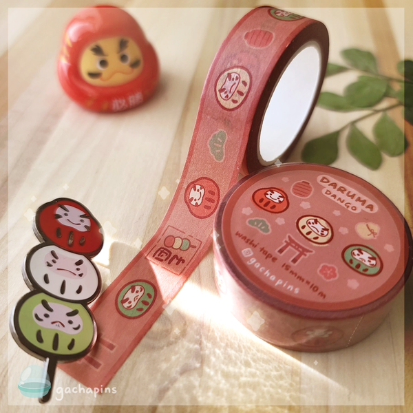 Lucky Daruma - Washi Tape
