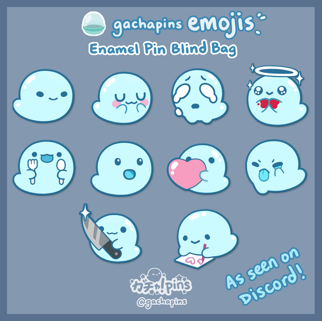 Ghost Emote Blind Bag Pins – GachaPins