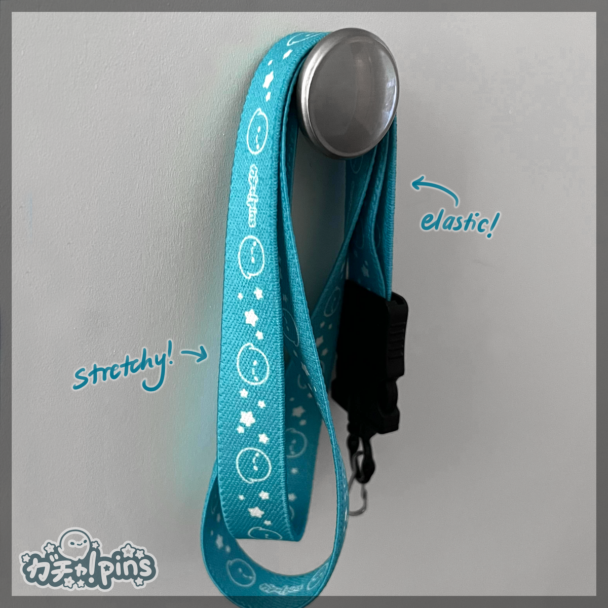 Elastic GachaPins Lanyard