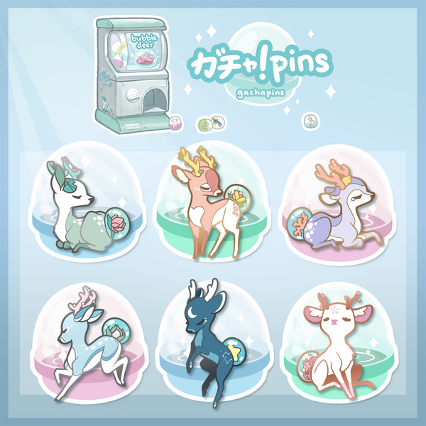 Mystery GACHA Pin - Bubble Deer Collection