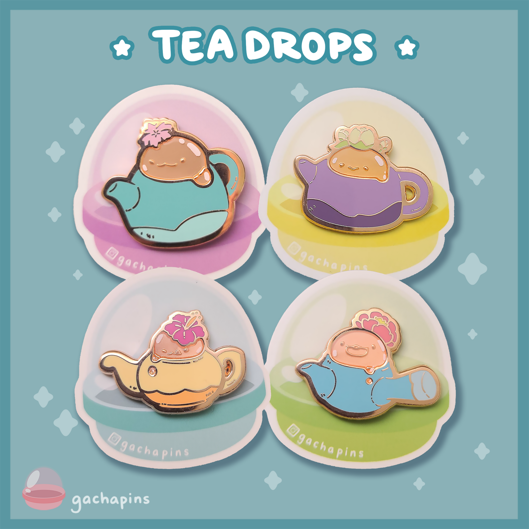 Tea Drops Pins