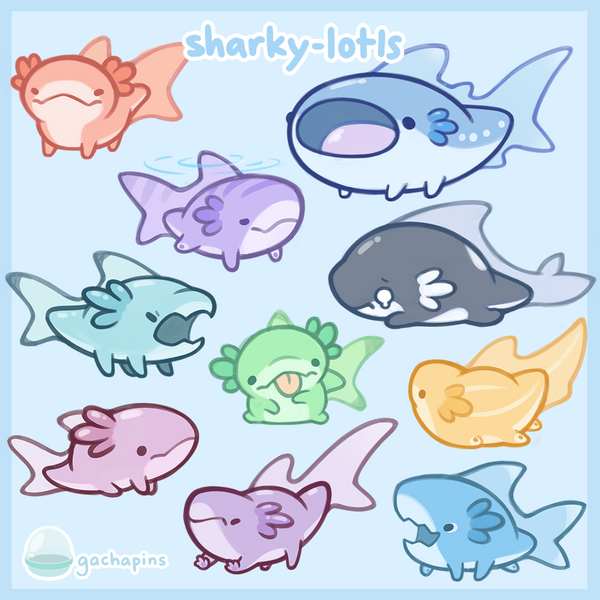 Sharkylotl Stickers