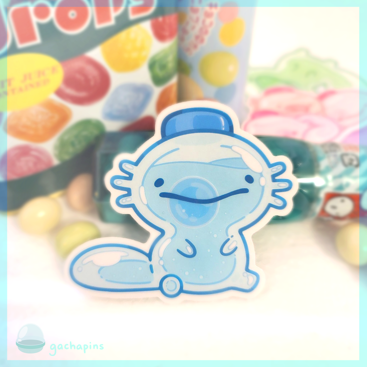 Ramune Axolotl Stickers