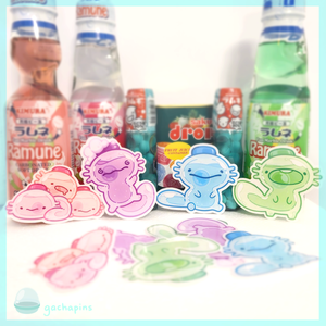Ramune Axolotl Stickers